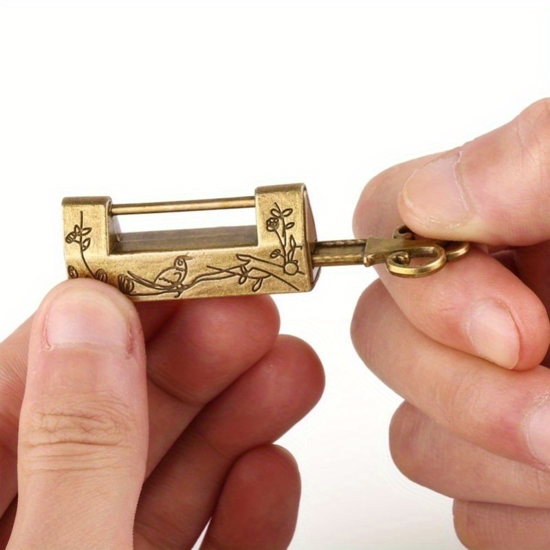 Letter Opener Brass - 2set Gembok Antik Vintage Cina Gaya