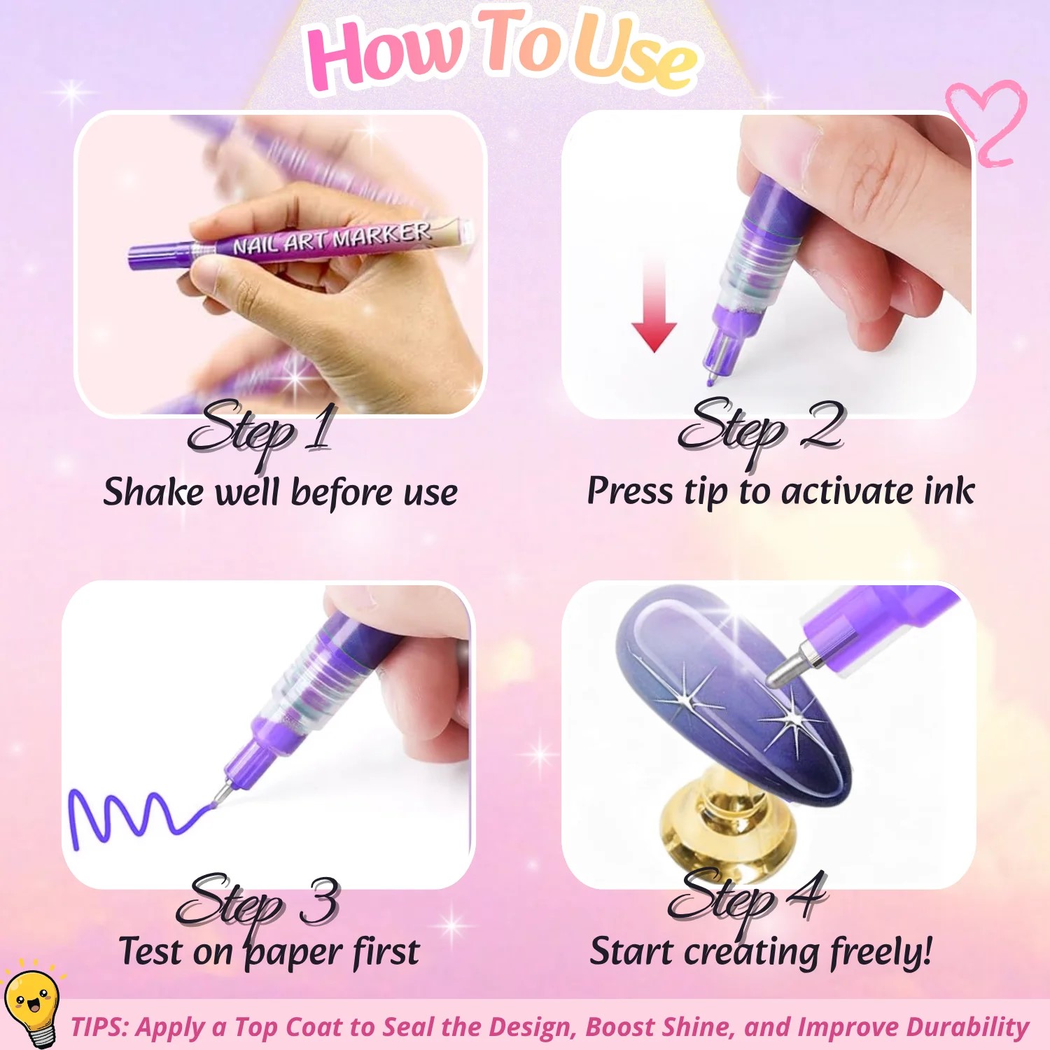Set Pena Seni Kuku 3D 12 Warna - Correction Pen Fine ulasan dan harga
