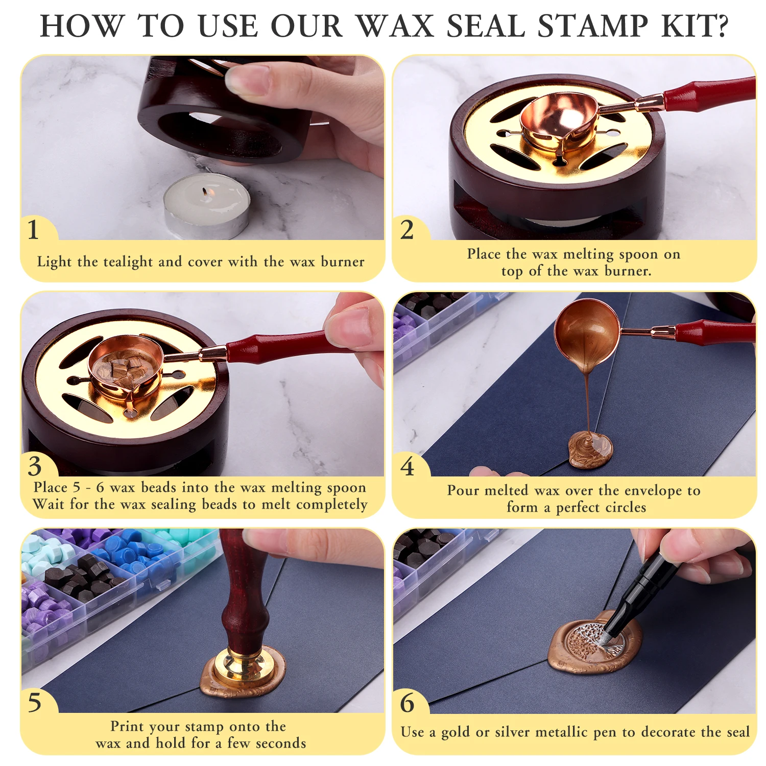 Set Stempel Segel Lilin Perlen - Wax Seal Stamp Set ulasan dan harga