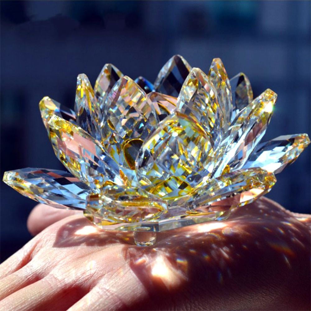 Patung bunga Lotus kristal, de - Paper Weight Crystal ulasan dan harga